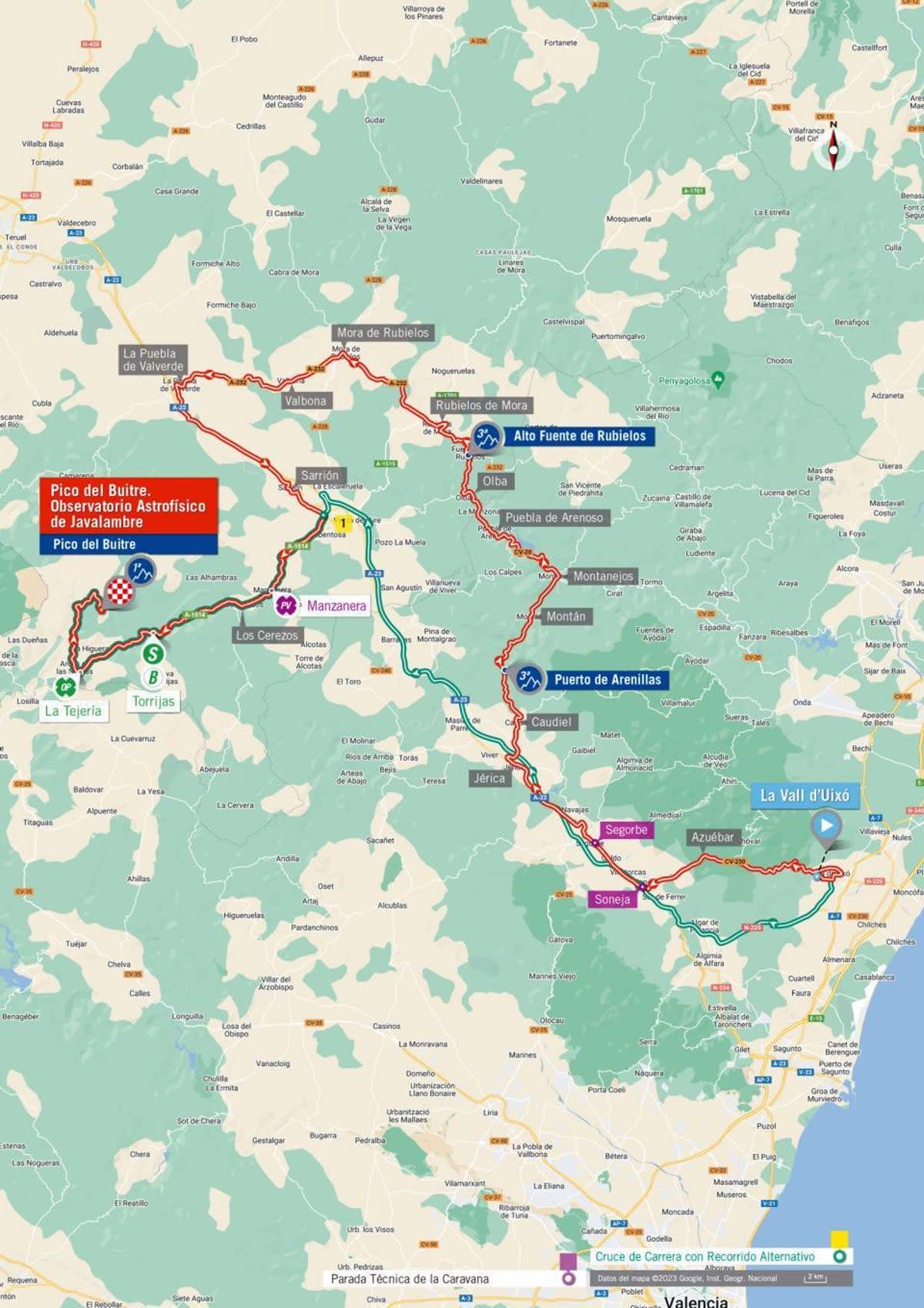 La Vuelta a Espana 2023 – stage 6 map (LaVuelta)