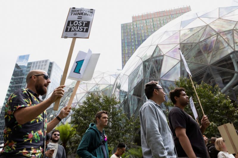 Amazon workers walk out at Seattle headquarters