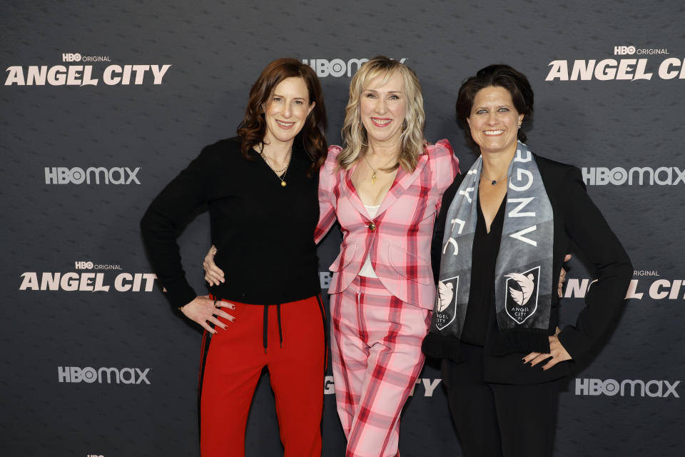 WEST HOLLYWOOD, CALIFORNIA - MAY 04: (L-R) Kara Nortman, Arlene Nelson, and Julie Uhrman attend HBO Documentary Films&#39; Series 