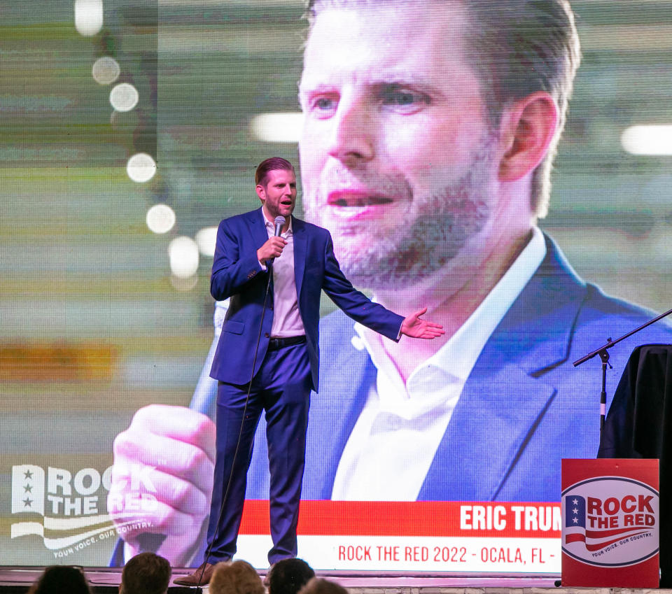 Among other things, Eric Trump told the Rock the Red crowd that he now is a Floridian. He lives in Jupiter.