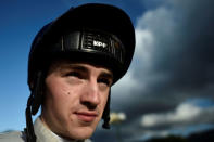 Jockey Oisin Orr looks on after a racing at the Killarney Racecourse in County Kerry in Killarney, Ireland, July 19, 2017. REUTERS/Clodagh Kilcoyne