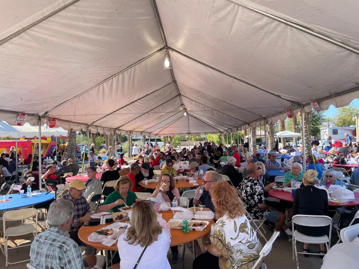 Guests enjoying Armenian food and music at the 14th annual Armenian Cultural Festival on Nov. 12, 2022.