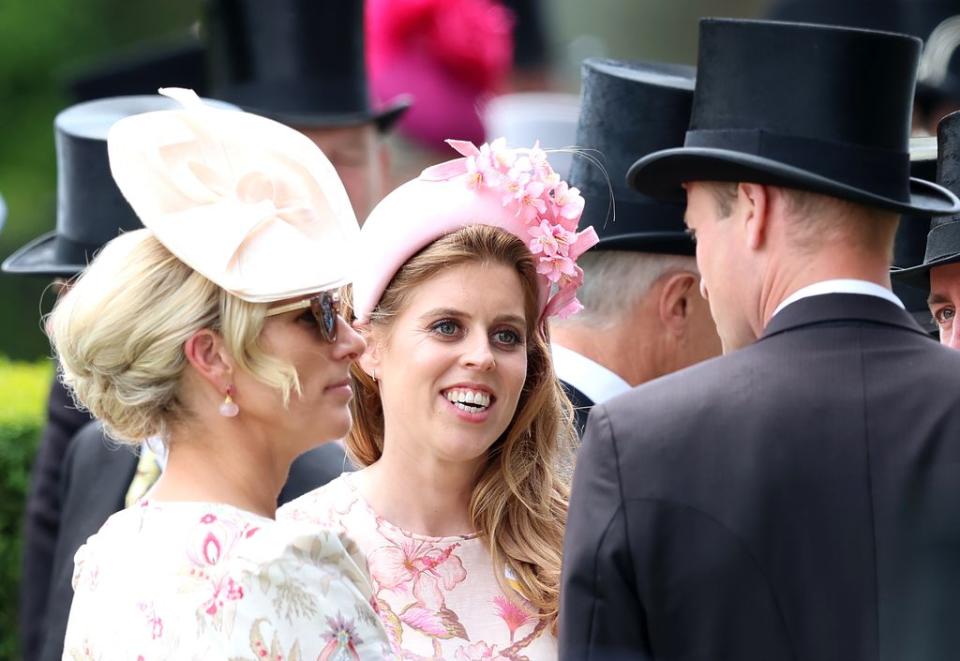 Zara Tindall, Beatriz de York y el príncipe Guillermo en Ascot 2024