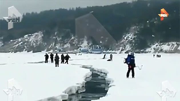 According to Russian media, there were no fisherman injured. Photo: ren.tv