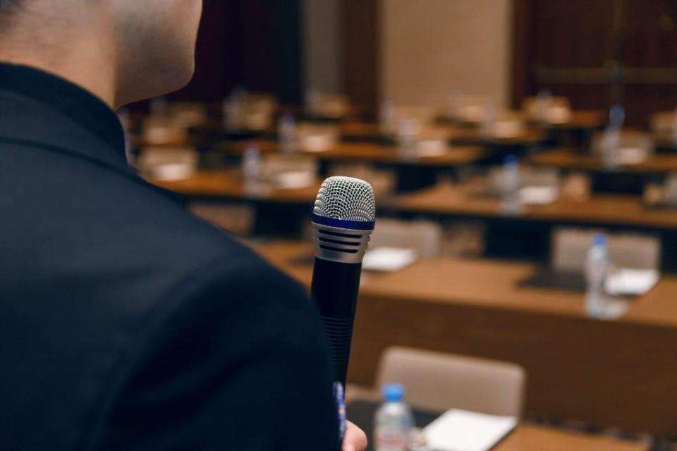 Public speaking anxiety is a common fear in the UK (Alamy/PA)