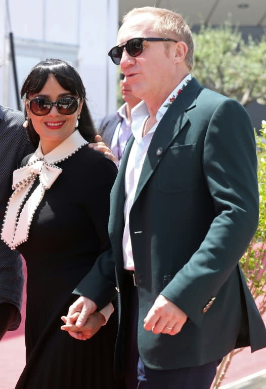 Mexican-Lebanese actress Salma Hayek and her husband French businessman Francois-Henri Pinault in Cannes