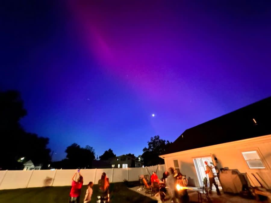 A view of the northern lights in Norborne, Missouri. Courtesy: Sadie Benefiel