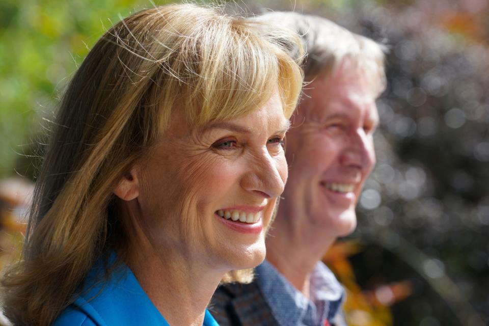 BC presenter Fiona Bruce (left) during a visit to the Antiques Roadshow at the Eden Project in Bodelva, Cornwall. Picture date: Tuesday September 6, 2022.