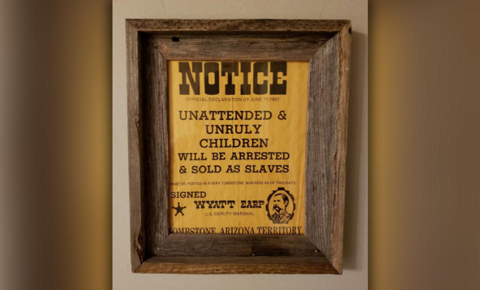 Customers thought the sign in the restroom was inappropriate. (Photo: the Durango Herald/ KRQE)