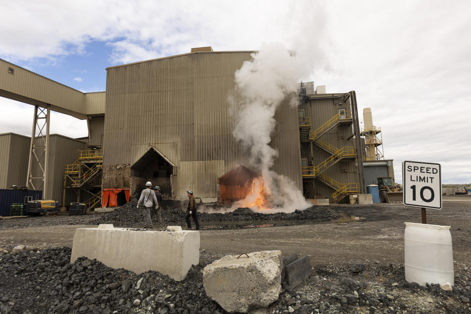 La planta metalúrgica de Stillwater Mining en Columbus, Montana, el 4 de octubre de 2023. (Janie Osborne/The New York Times).