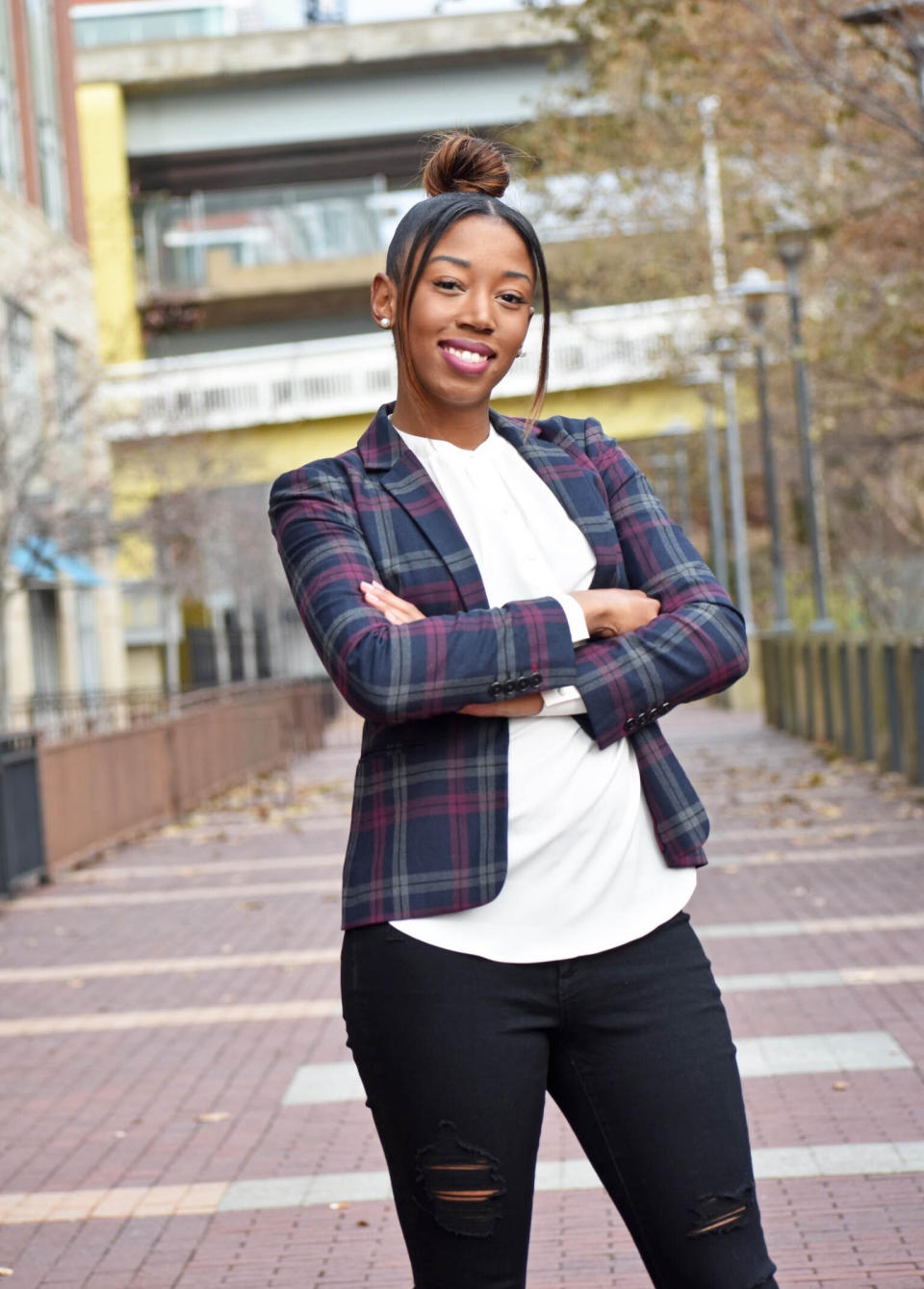 This Nov. 23, 2019 photo shows Pittsburgh Post-Gazette reporter Alexis Johnson in Pittsburgh. When the Pittsburgh Post Gazette pulled her off coverage of protests triggered by George Floyd's death, nobody anticipated it would lead to a staff revolt and become a national story, part of an extraordinary week where the news media's sluggishness in promoting diversity became part of the national conversation.(Shantale Davis/@ShanShoots2 via AP)