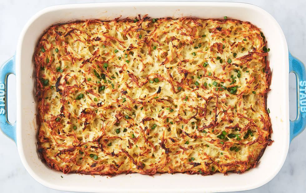 dish of potato kugel