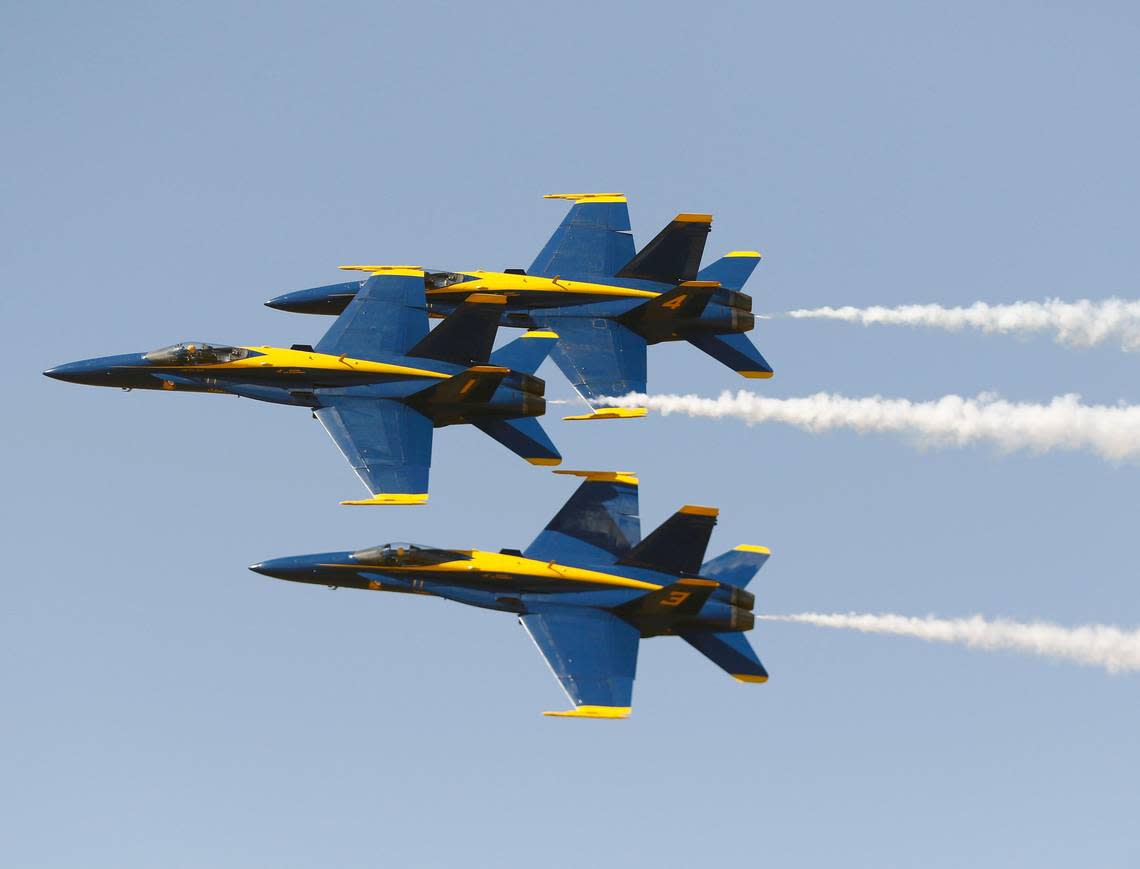 The Blue Angels put on a dazzling show during the 26th annual Bell Fort Worth Alliance Air Show