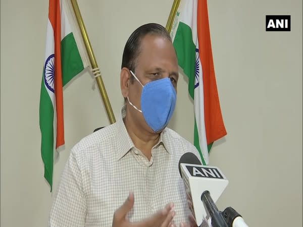 Delhi Health Minister Satyendar Jain in conversation with ANI. (Photo/ANI)