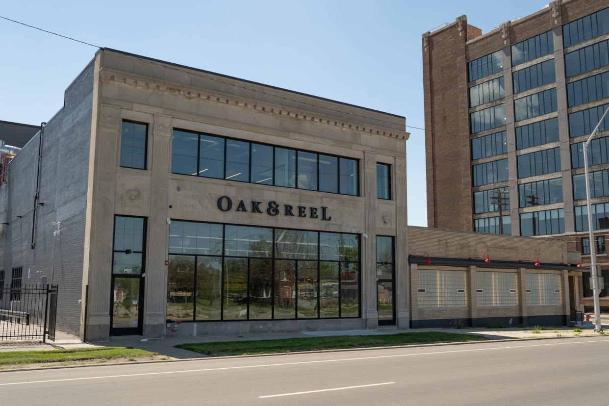 Oak & Reel restaurant that opened in Sept. 2020 in Detroit's New Center area is seen on Friday, May 14, 2021.