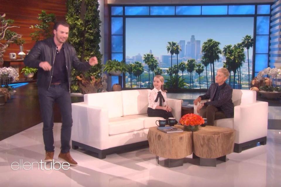 ellentube Chris Evans tap dancing