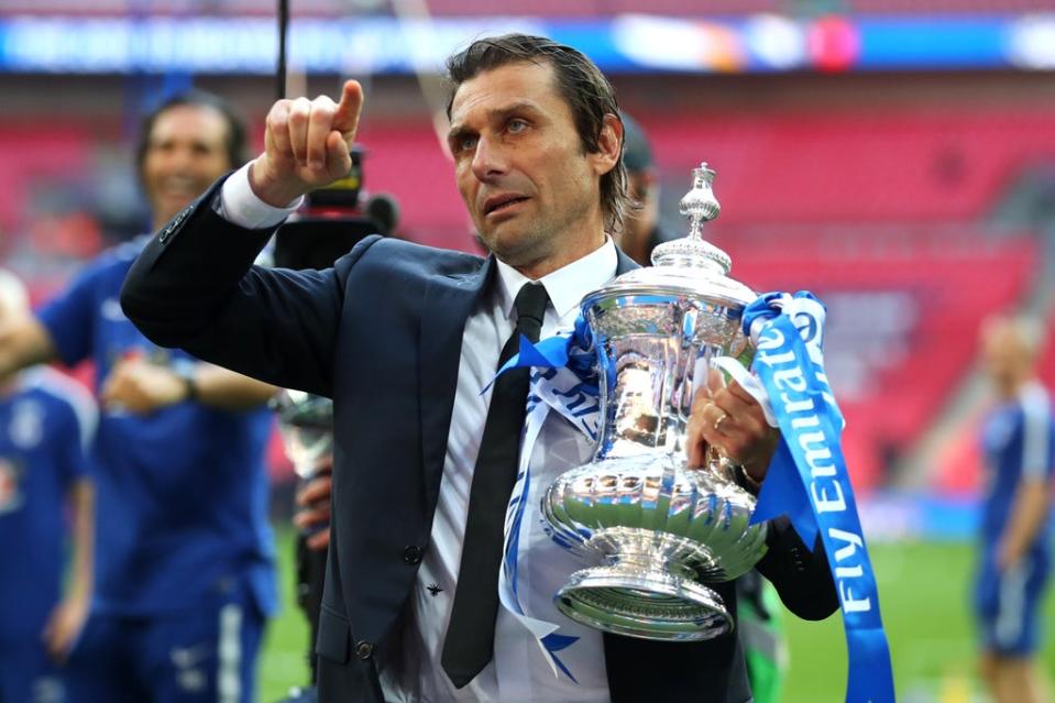 Antonio Conte won the Premier League and FA Cup during his two years in charge at Chelsea (Getty Images)