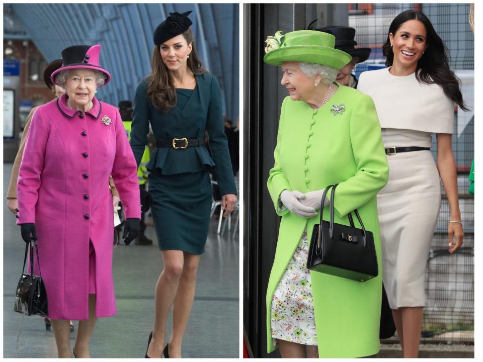 kate and the queen, meghan and queen