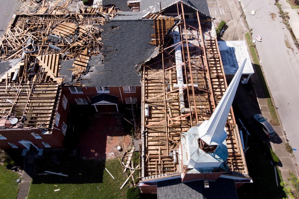 Aerial photos show the devastation left in the path of Hurricane Michael