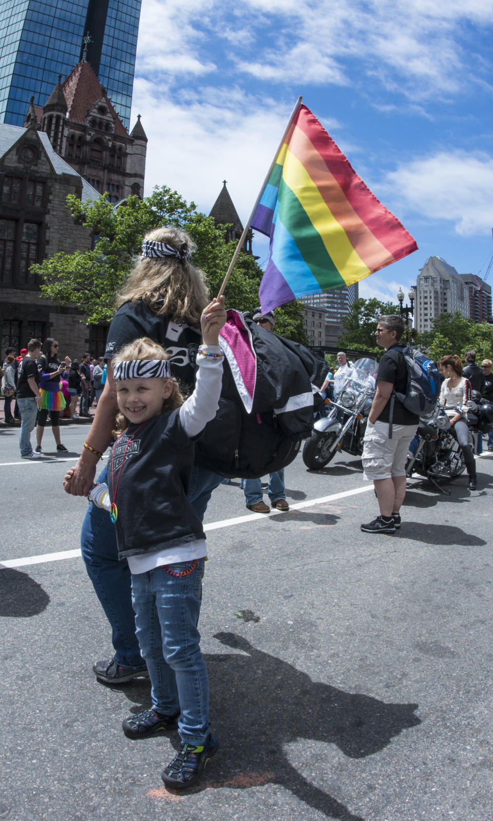 People take part in the Boston Pride parade in Boston, Massachusetts, on June 8, 2013. (Photo by Rick Friedman/rickfriedman.com/Corbis via Getty Images)