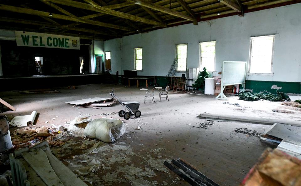 The old auditorium / gym at the old Marengo County High School in Thomaston, Ala., on Friday June 3, 2022. 