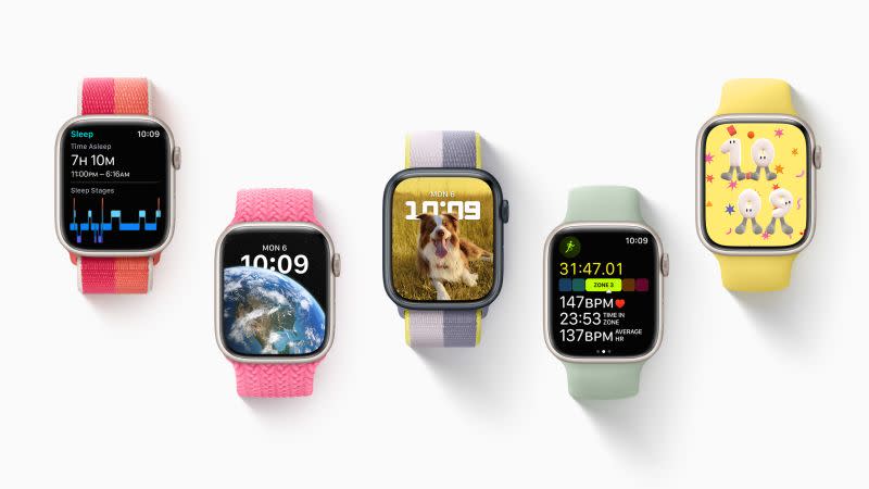 ▲watchOS 9將有更多錶面可以選擇，以及更豐富的複雜功能。（圖/官方提供）