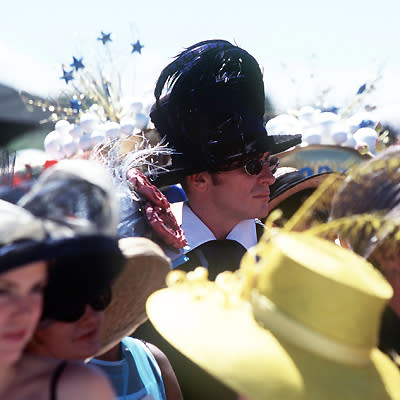 This man knows how to work a good fascinator.