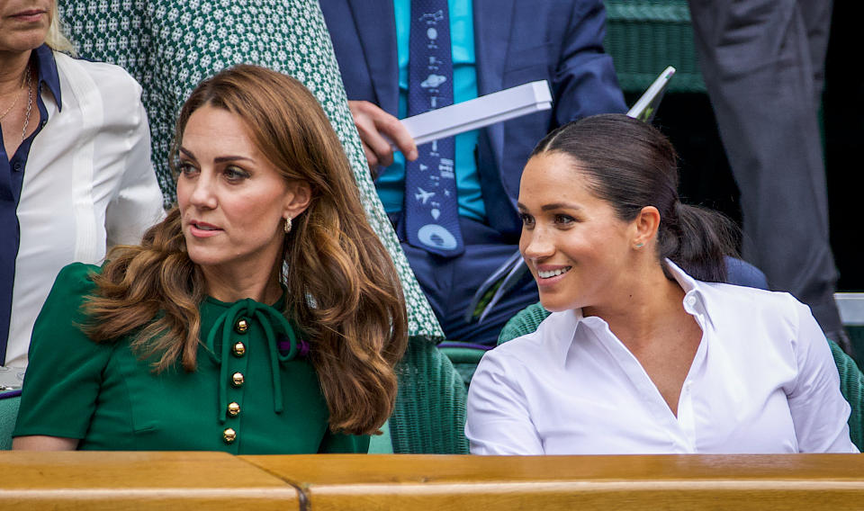 Kate, duquesa de Gales y Meghan, duquesa de Sussex 2019. Getty Images