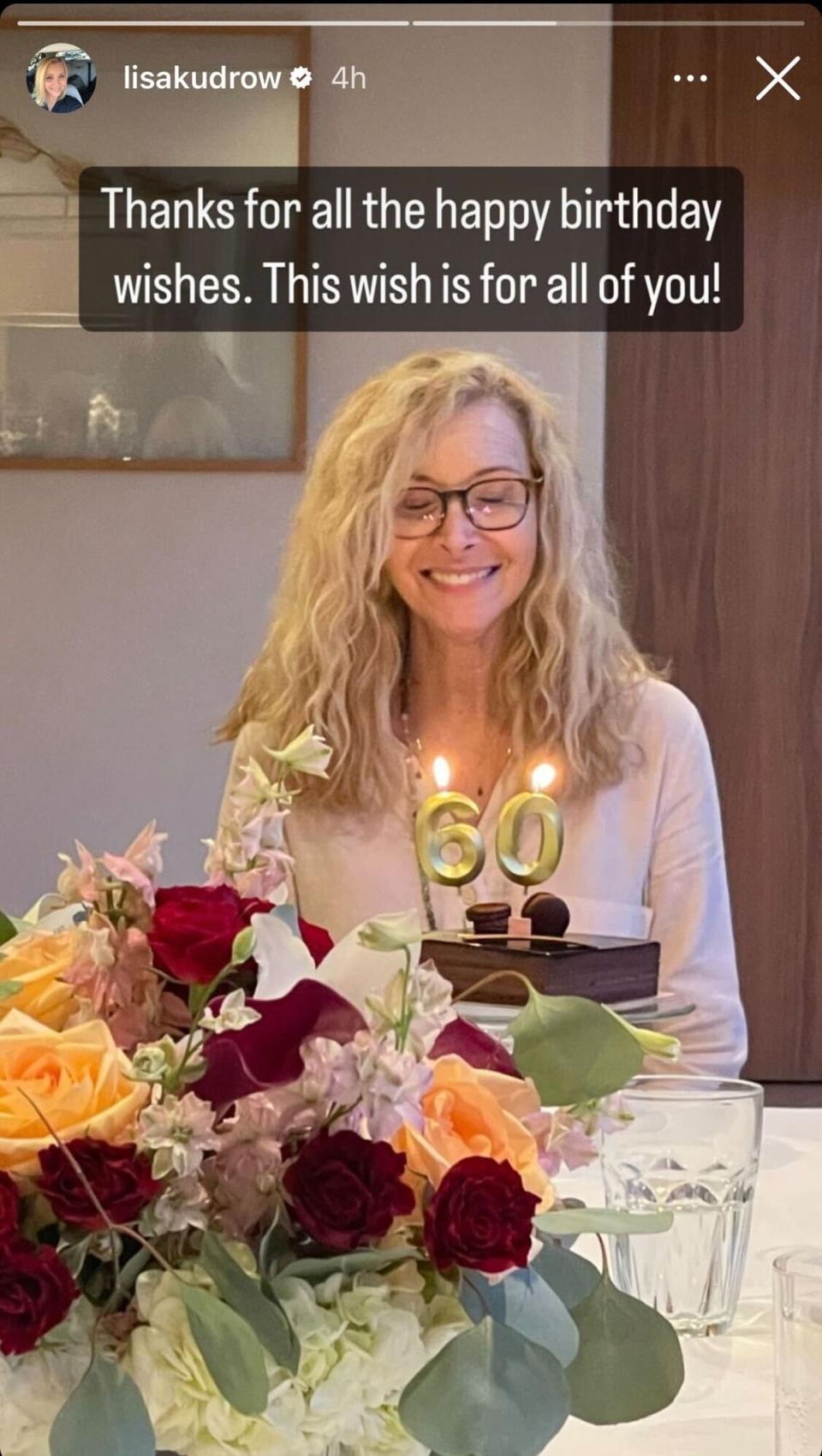 Lisa Kudrow celebrates her 60th birthday (Instagram/Lisa Kudrow)