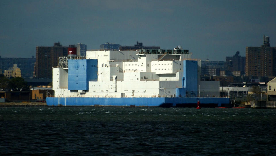 Image: The Vernon C. Bain Correctional Center, a prison barge off the coast of the Bronx, at Rikers Island. (David Howells / Corbis via Getty Images file)