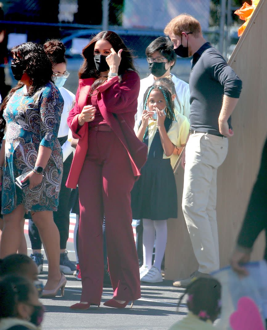 Meghan Markle and Prince Harry attend a school event at PS123 in Harlem, New York, NY on Sept. 24. - Credit: Dylan Travis/AbacaPress/Splash News