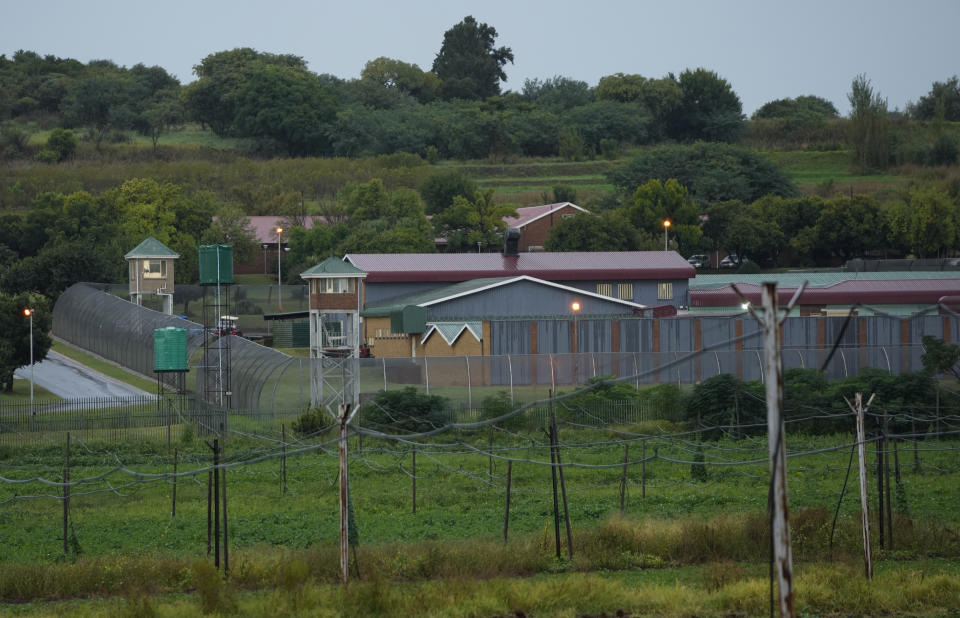 A view of the Atteridgeville Prison where Oscar Pistorius is being held, ahead of a parole hearing, in Pretoria, South Africa, Friday, March 31, 2023. The parents of Reeva Steenkamp, the woman Oscar Pistorius shot dead 10 years ago, will oppose the former Olympic runner's application for parole, their lawyer said Friday. (AP Photo/Themba Hadebe)