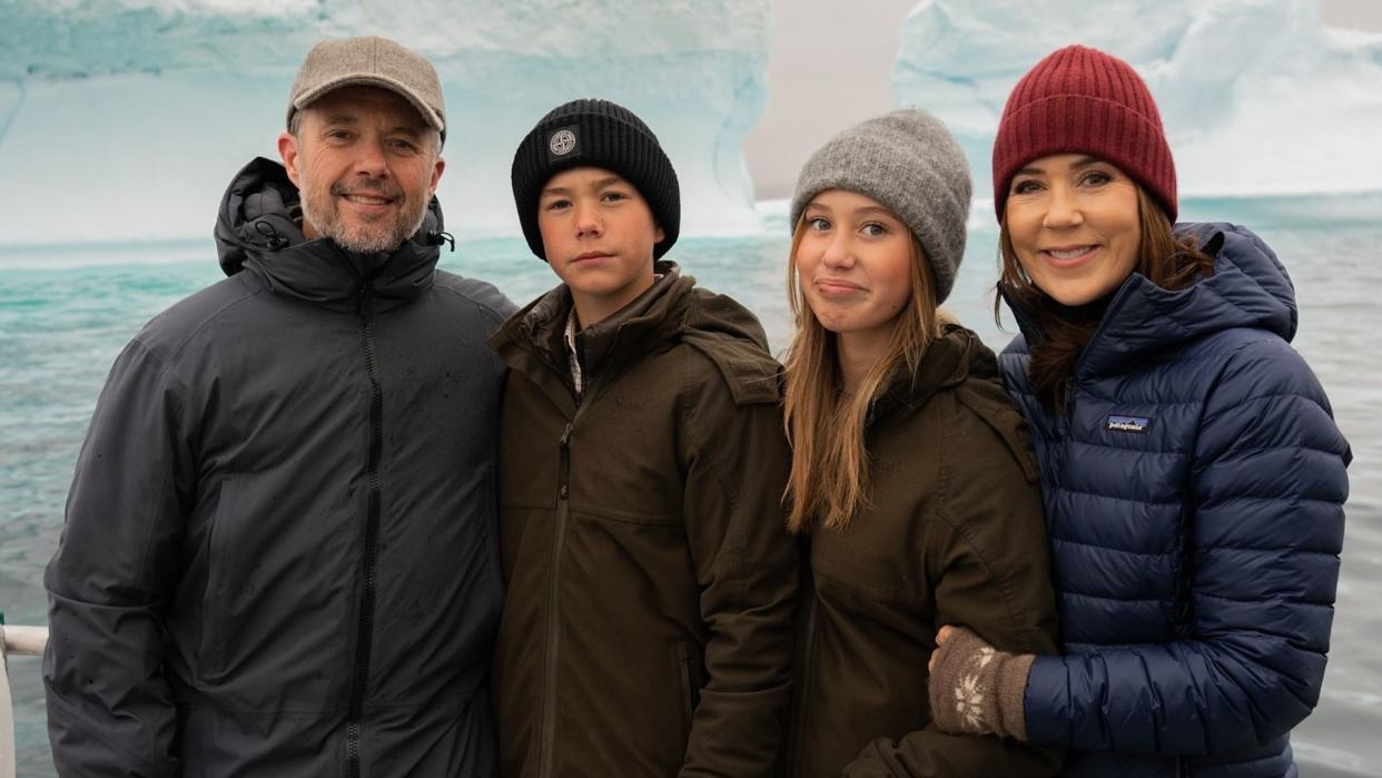 King Frederik, Prince Vincent, Princess Josephine and Queen Mary in Greenland