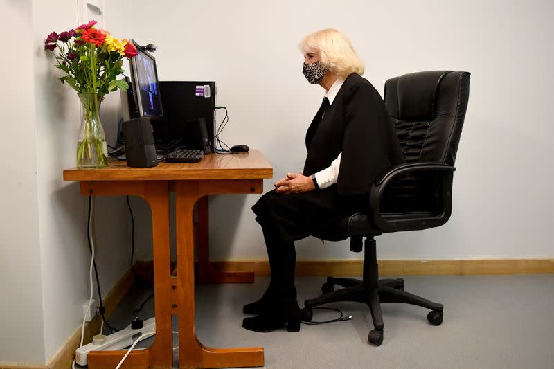 FILE PHOTO: Britain's Camilla, Duchess of Cornwall visits the Pepper Pot Centre in London