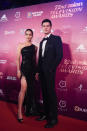 <p>Thai actress Stephanie Auernig and Thai actor Mick Tongraya pose for photos at the 22nd Asian Television Awards. (Photo: Joseph Nair for Yahoo Lifestyle Singapore) </p>