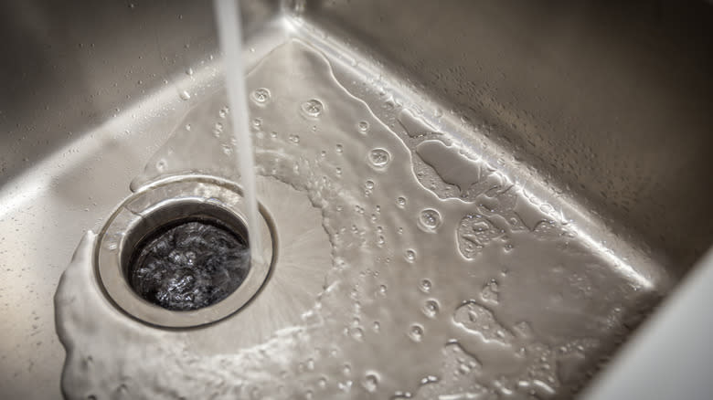 Kitchen sink with food waste disposal