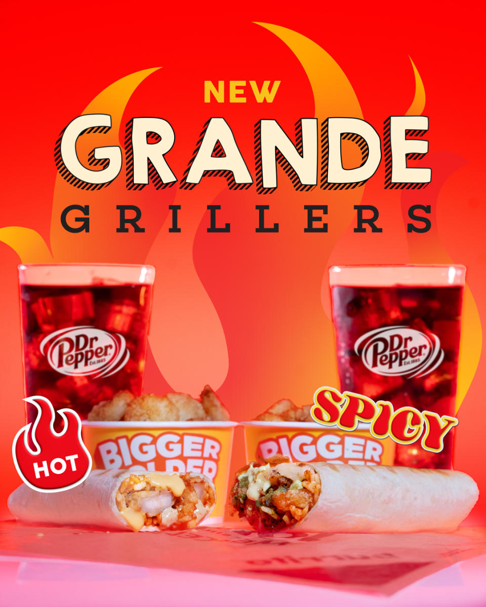 The Grandes Grillers are stocked with customer favorites like 100% North American beef, crispy fried chicken and Potato Olés®