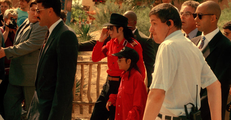 Michael Jackson with Jordan Chandler at EuroDisney in 1992. (Getty Images)