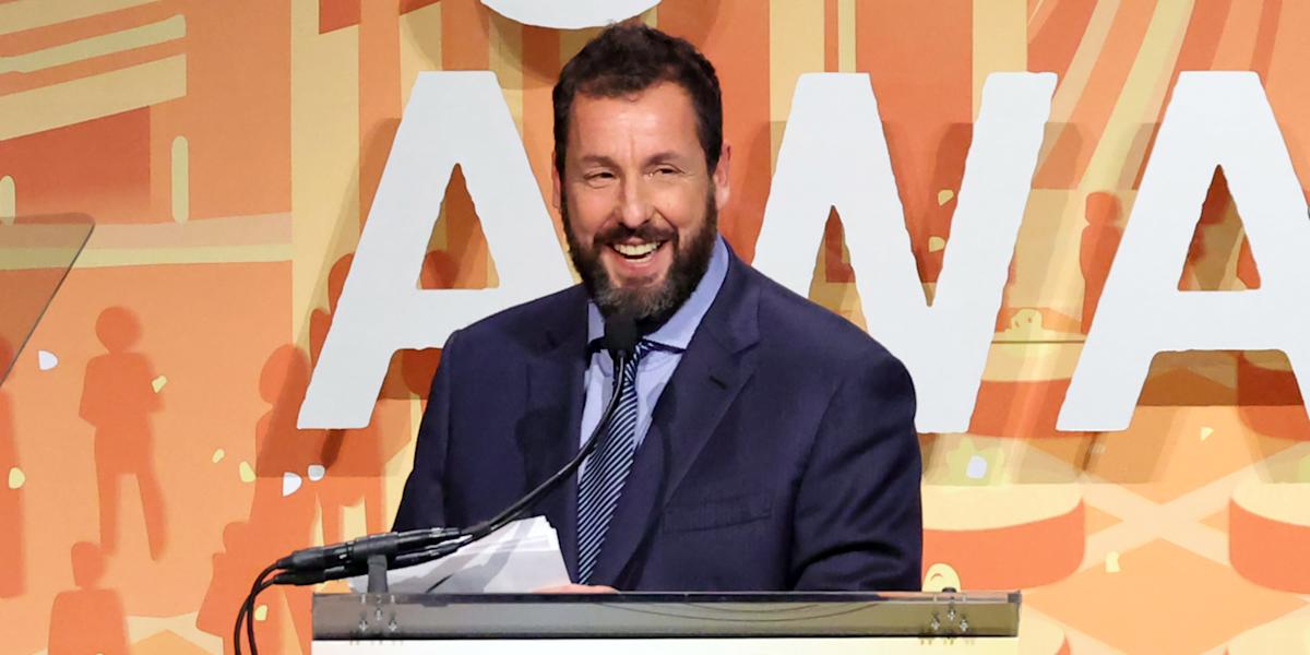 Adam Sandler roasts himself in acceptance speech written by his daughters