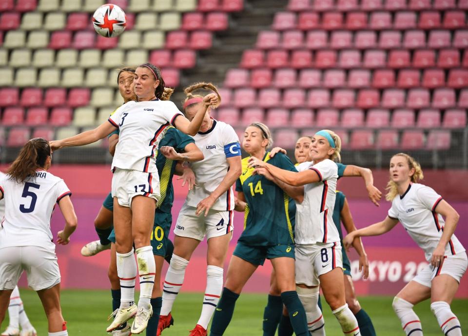 Tokyo 2020 Olympic Games women's group G first round football match between USA and Australia