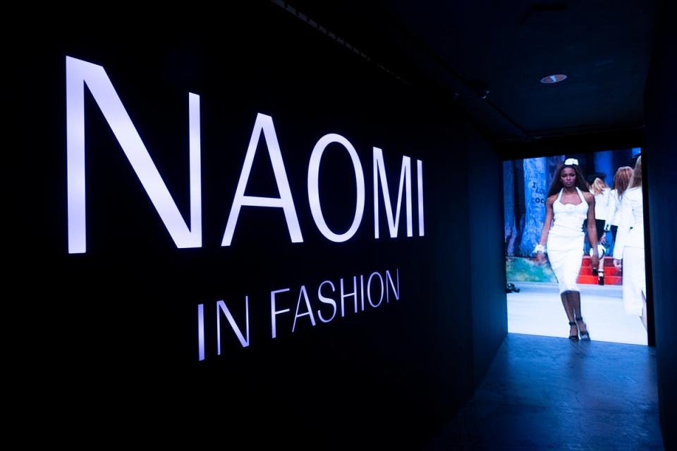 The entrance to ‘Naomi: In Fashion’ (V&A)