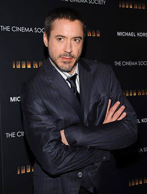 Robert Downey Jr. at the New York City premiere of Paramount Pictures' Iron Man