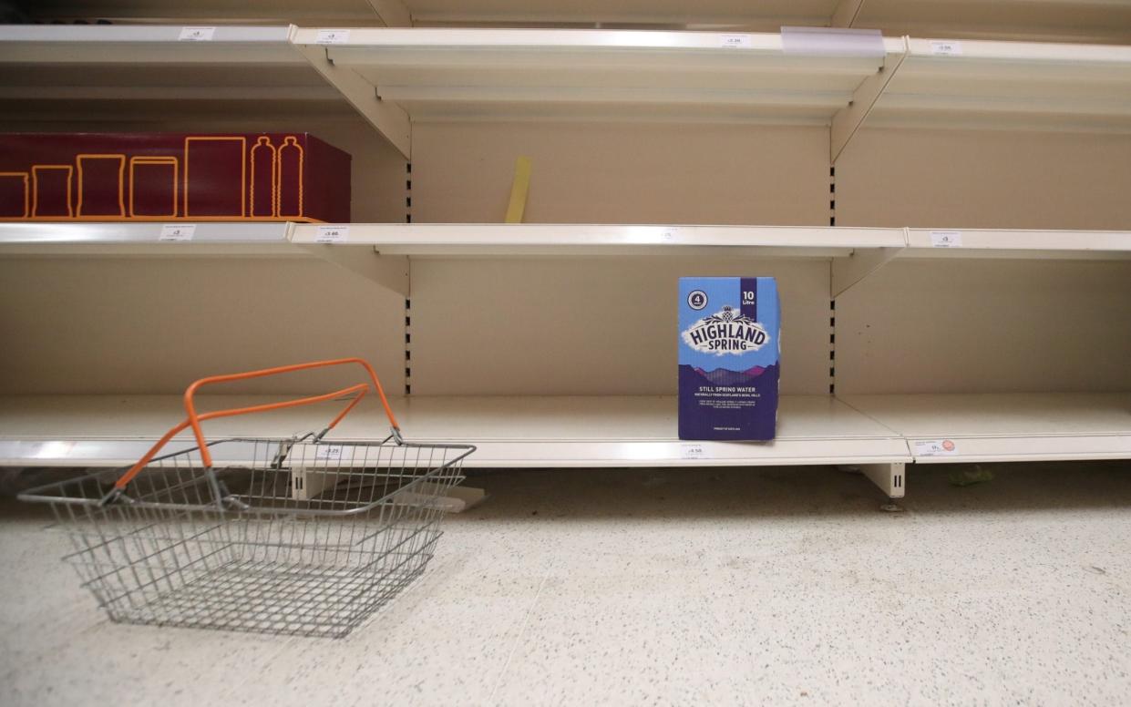 Empty supermarket shelves - Peter Cziborra/Reuters