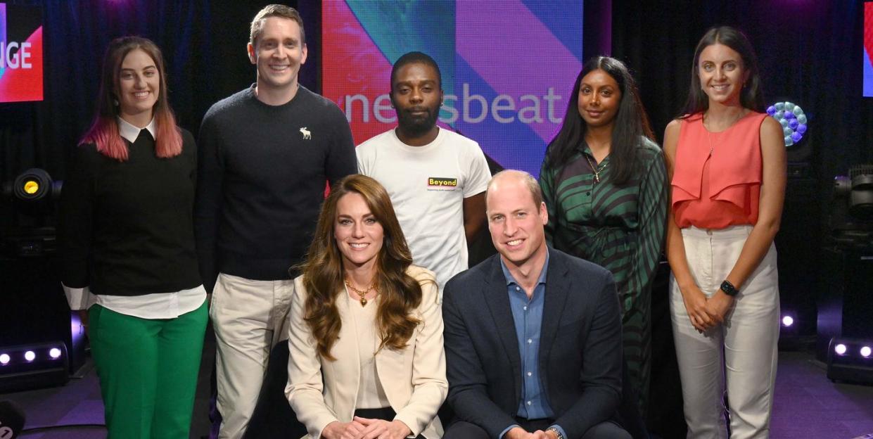 the prince and princess of wales  mark world mental health day with bbc radio 1's newsbeat