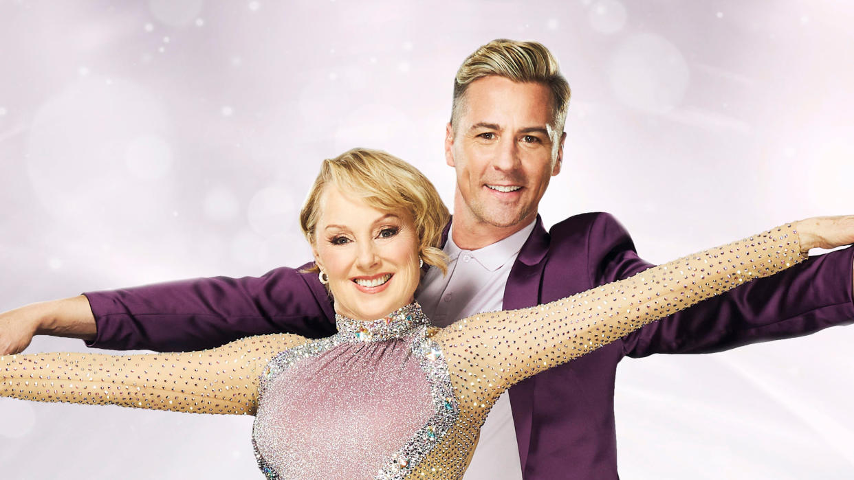 Sally Dynevor is paired with Matt Evers on 'Dancing On Ice'. (Lifted Entertainment/ITV)