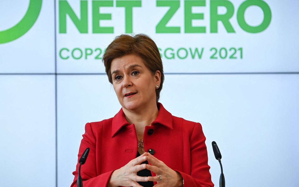 Nicola Sturgeon delivers a keynote speech to set out how Cop26 can lead the world into the green revolution - Jeff J Mitchell