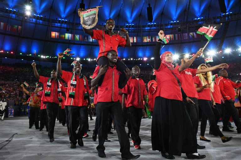 Kenya's athletes, seen here at the opening ceremony in Rio, took home six gold medals from the 2016 Games