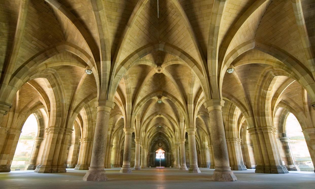 The cloisters of Glasgow University inspired some of the designs (University of Glasgow/PA)