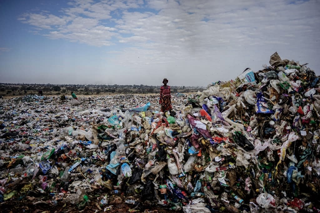 Plastic pollution is rampant around the world (AFP Photo/Zinyange Auntony)