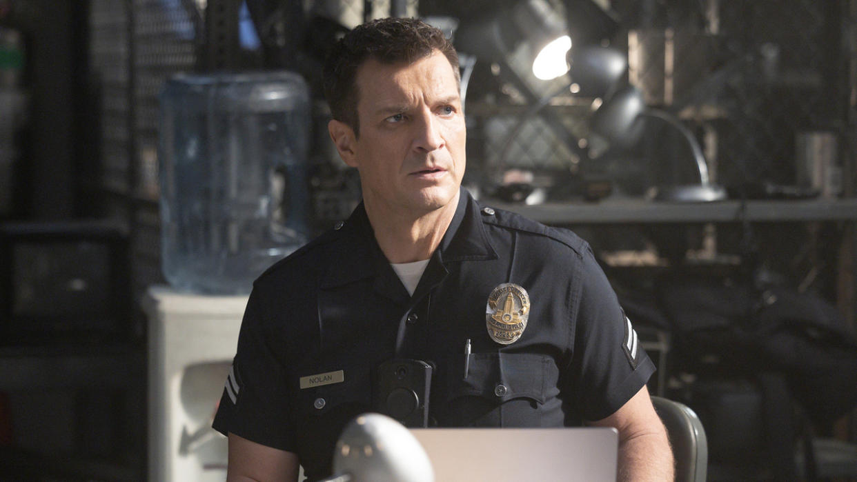  Nathan Fillion as John Nolan in The Rookie Season 6 finale. 